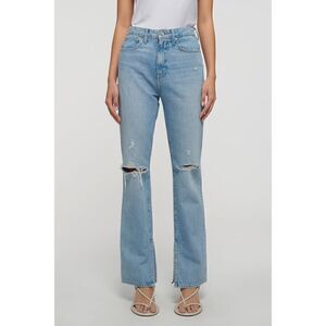 New Derek Lam 10 Crosby FRANKIE ULTRA HIGH RISE STRAIGHT LEG JEANS